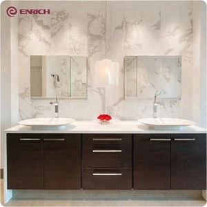 2018 australia style double sink and mirror bathroom vanity made in china