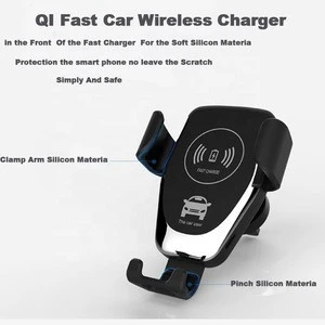 2019 New Arrival Automotive Parts Car Holder Wireless Charger Auto Lock Universal Car Air Vent Mount Phone Holder