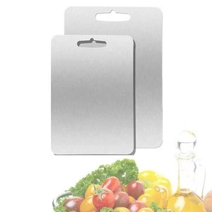 2019 New arrival healthy stainless steel cutting board in chopping blocks
