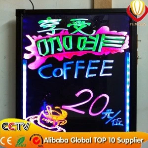 2019 new led products writing board electronic advertising menu board for malls cafes shops factory direct