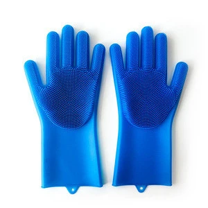 2019 trending amazon household multipurpose kitchen cleaning gloves magic silicone dishwashing gloves