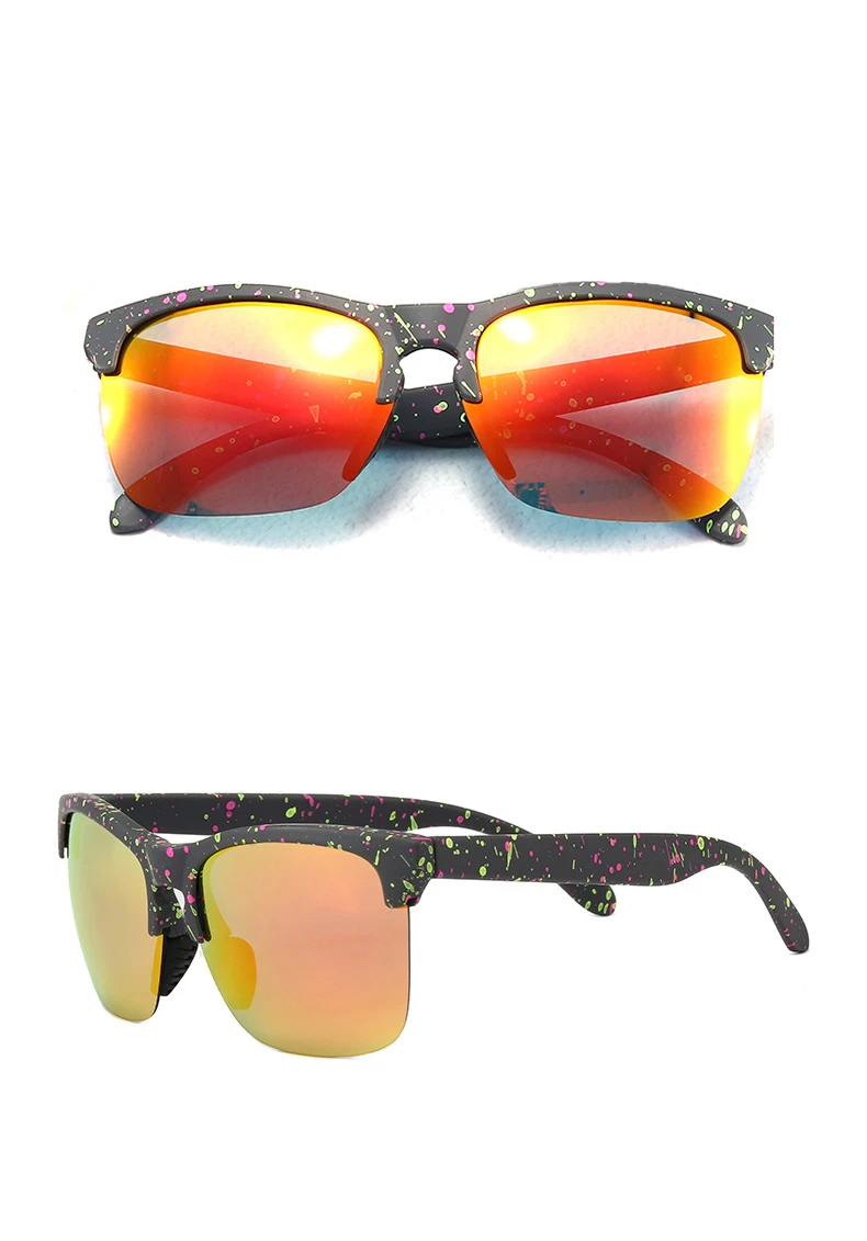 2020 Big half frame TR90 polarized cycling glasses custom logo china manufacturer sports sunglasses