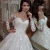 Import 2020 Elegant O-Neck Lace Beautiful Cheapest Wedding Dresses For Female from China