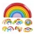 Import 2020 new Amazon hot selling colorful bridge rainbow building blocks kids baby educational wooden toys for kids from China