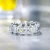 Import 2020 new  Fire color 925 sterling silver row diamond ring 5X7 dove egg diamond ring female European and American ring hot style from China