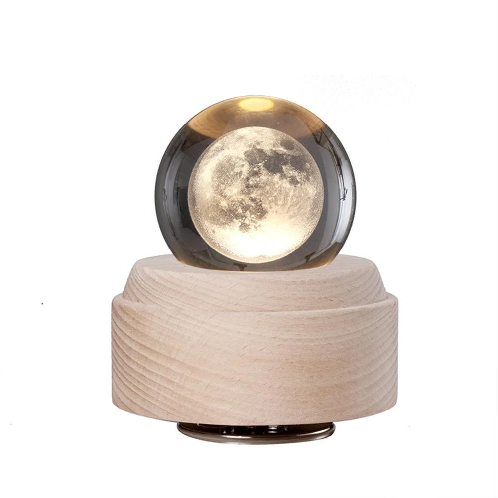 2020 New Gadget K9 Crystal Ball Speaker Music Box with Night Lamp