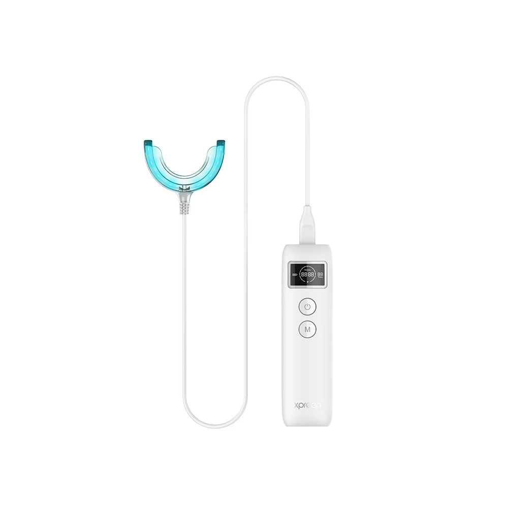 2020 New Private Logo Home Use Wireless USB Rechargeable Laser Blue Led Teeth Whitening Kit with Led Light