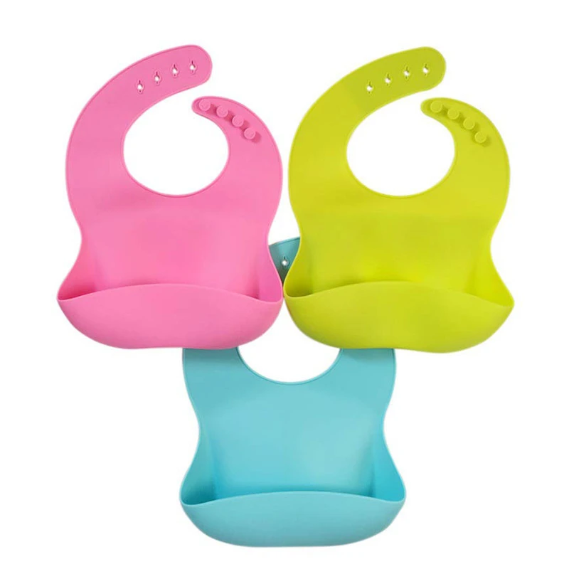 2020 New Product Custom Acceptable BPA Free Waterproof Silicone Clean Baby Bibs