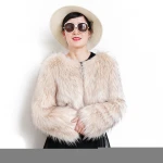 2020 Wholesale long sleeve women faux fur coat fake fur jacket