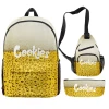 2021 3pcs cookies 3D Cigar Backpack for Boys Men cookies Print Bag Laptop Shoulder School Bag Travel Bag