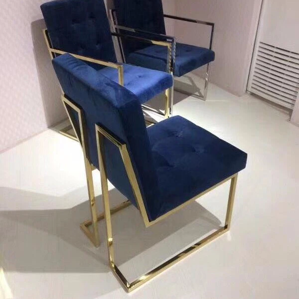2021 Cheap Special Round back gold frame stainless steel hotel chairs