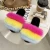 Import 2021 Fashion designer summer fluffy slipper furry plush female luxury famous brands customize cheap womens sandals fur slippers from China