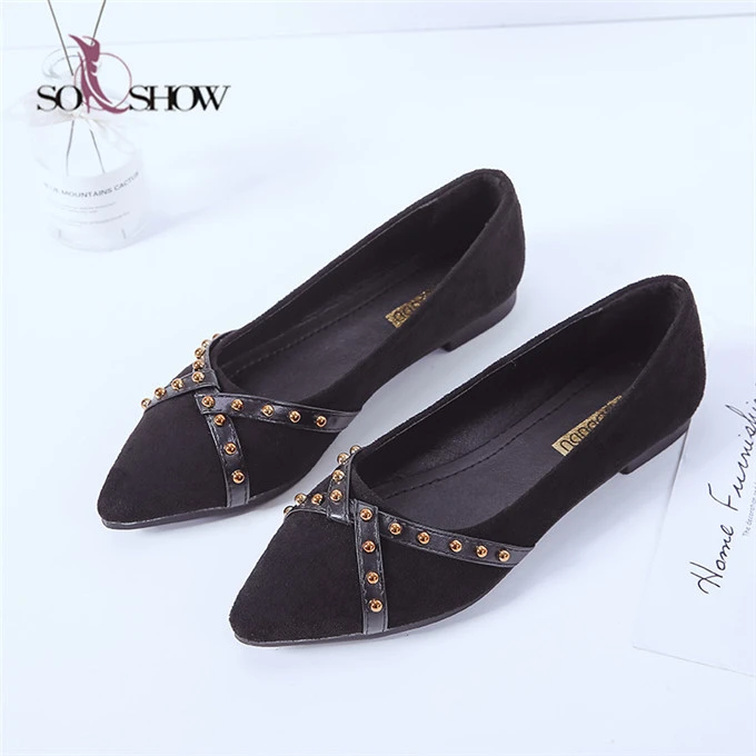 2021 Flat Shoes Women Pointed Toe Flats  Slip On Ladies Loafers women flat shoes