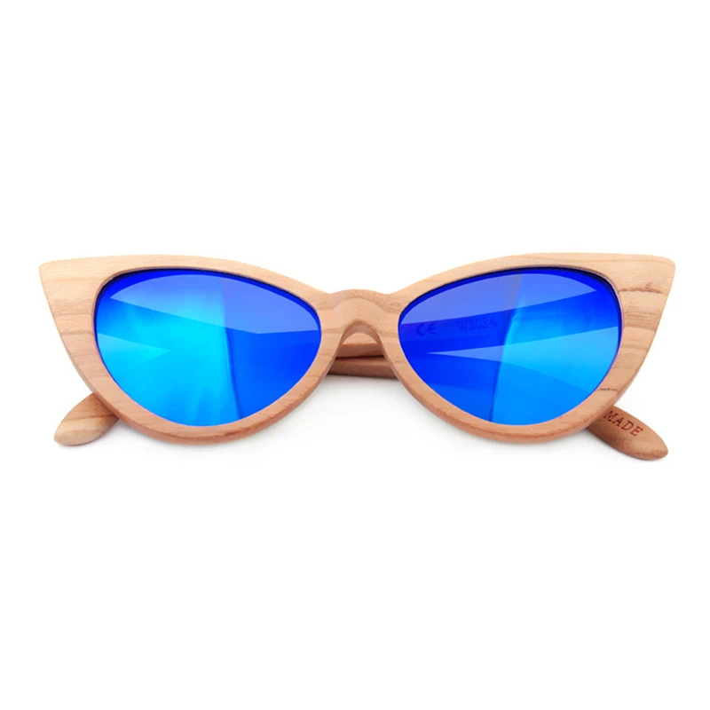 2021 Trending Round Wooden Metal Cycling Sunglasses Polarized Glasses Sunglasses Women Wood Sunglasses