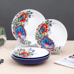 2022  Classical   Ceramic  Plate and Bowl   Dinner Set kitchenware   Tableware