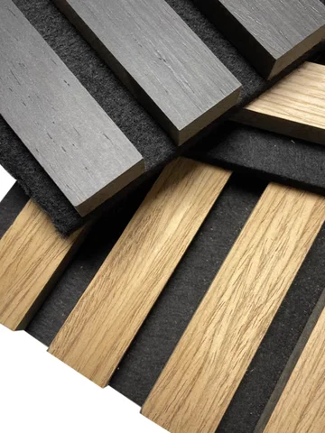 2024 Akupanel Natural Walnut Acoustic Wall Panel Led Light Slat Walls Sound Absorbing Panels Soundproofing Panel Acoustic
