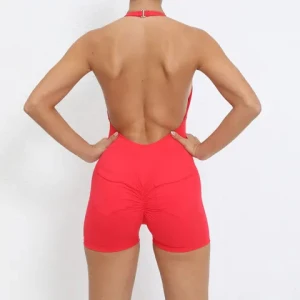 2024 New style sexy womens yoga jumpsuit one piece Nude fabric lift hips fitness sportswear yoga bodysuit jumpsuit