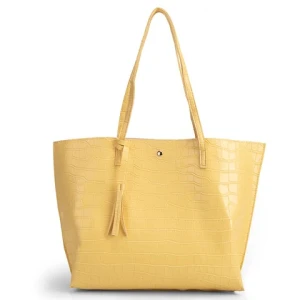2024 Stone pattern material multi-colored Tote Shoulder Bag Big Capacity Tassel pu leather handbag Women stone pattern bags