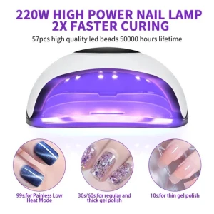 220W UV LED Nail Light Salon nail art fast curing lamp professional UV LED nail lamp wholesale