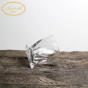 280ml Hot Sale Eco-Friendly Barware Crystal Glass Twisted Whiskey Glass