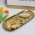 Import 2pcs gold desktop organization oval metal kitchen cookies display tray set from China