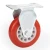Import 3" 4" 5" Heavy Duty Rubber Castor Red Trolley Wheel Industrial swivel Caster from China