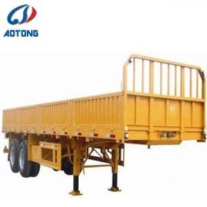 3 Axle bulk cargo drop side semi trailer Truck for sale