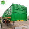 3 Axle Utility Cargo Animal Pig Cow Transport Semi Trailer with Removable Side Wall Fence Cargo Trailer