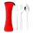Import 3 Pcs/Flatware Set Stainless Steel Fork Spoon Steak Knife Travel Camping Cutlery Tableware Cutlery Set With Portable Pouch from China