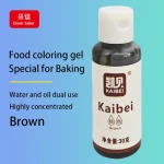 30g Brown food coloring gel Factory supply Edible Food Colorant gel Halal  for liquid edible pigment cake tools