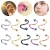 Import 30pcs Mix Colors Stainless Nose Piercings Body Jewelry Twist Rings Ear Stud Helix Nostril Earrings Retainer 16G from China