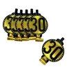 30th birthday supplies party blowers Superior Quality   black gold theme party noise maker Paper And Horn Party accessory