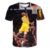 3d Print Kobe Bryant Men Women T Shirt Hip Hop Fashion Streetwear Basketball Player Black Mamba Casual Tees Tops T Shirt Custom