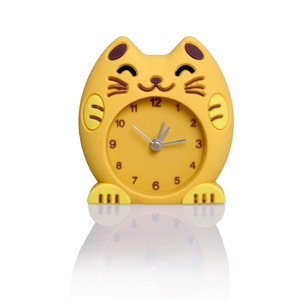 3D special cute animal silicone table clocks pocket alarm clocks for students