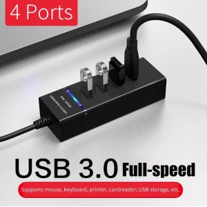 4 Port USB 3.0 Hub USB Charging Port Fast Data Transfer USB Hub Extension Connector Charging Phone Dock Station