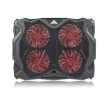 4 Red fan Antiskid design adjustable height electric laptop cooling pad 14''~15.6'' notebook cooling pad