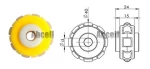 40mm POM ABS Plastic Omnifloat Multi Directions Roller Conveyor Caster, 39mm Cargo Parcel Box Carton Wheels Conveyor Castor