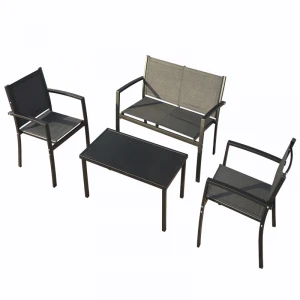 4PCS Patio Furniture Set No Folded  Metal Furniture Set Garden Furniture Set