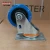 Import 5 inch industrial Blue elastic rubber swivel caster wheels with roller bearing from China