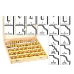 50 Pcs/ Set 1/4 Inch Shank Tungsten Carbide Router Bit Woodworking Milling Cutter