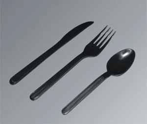 5.5g Extra Heavy Weight PP Disposable Plastic Flatware-forks spoons knives and soupspoons