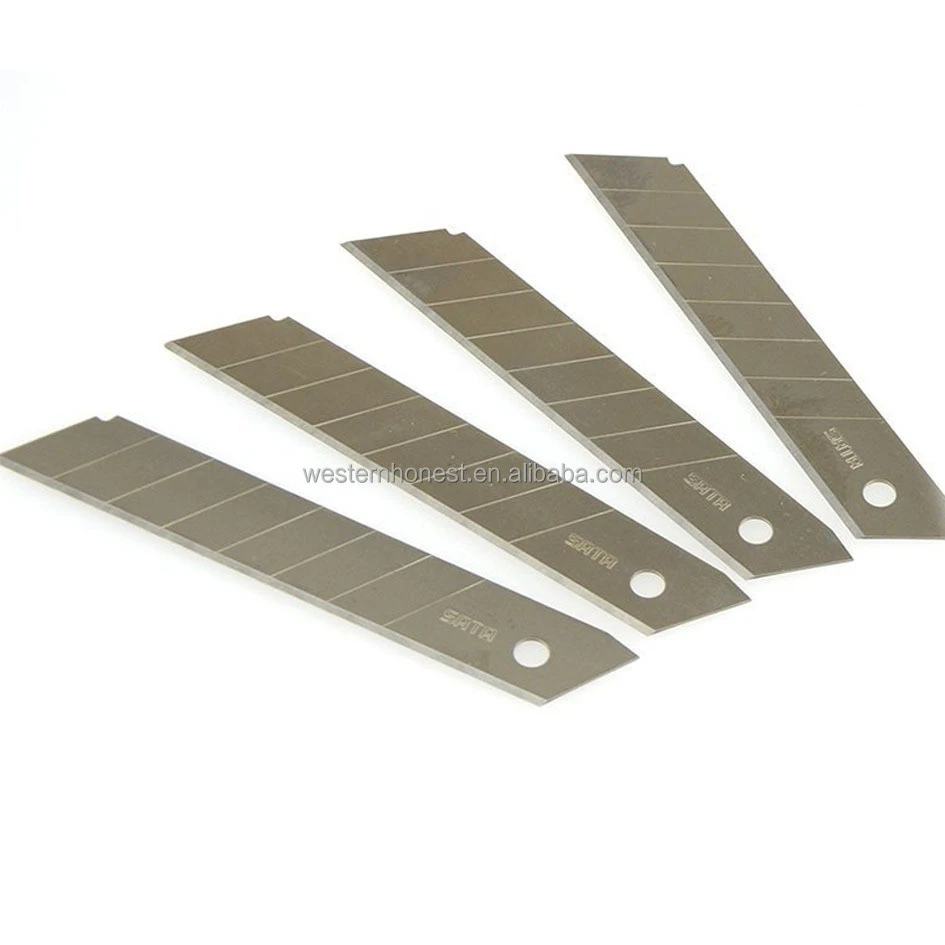 5PCS 9mm Utility knife blade easy cut knife blade folding paper cutter knife stainless steel carbon steel SK5 blade