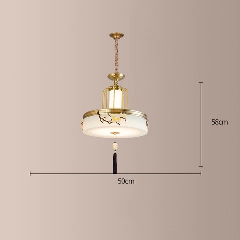 6 heads brass chandelier luxury livingroom hotel lighting  glass lamps