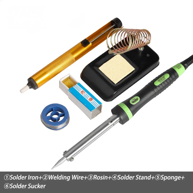 60W Soldering Iron Kit Temperature Controlled Electric Soldering Iron for Repair Welding Tools