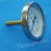 63.5mm Industrial bimetal thermometer with brass thermowell
