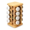 6*6*10.5 Inch Tabletop Jar Packed Products Retail Display 16 Bottles Mason Candy Or Spice Jar Rack Wood