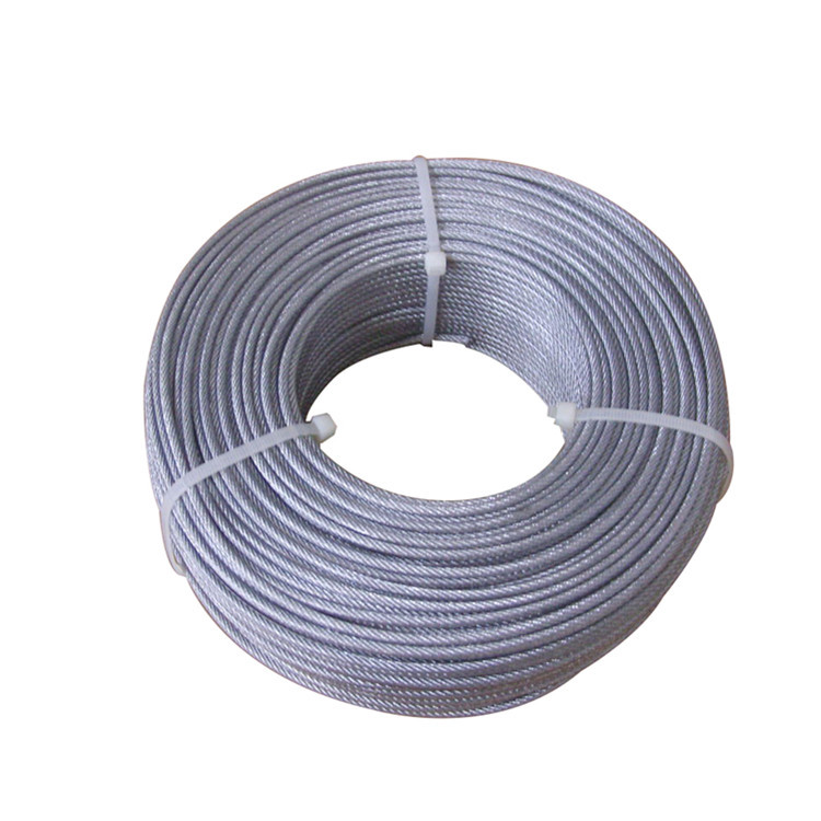 6*7+PP 2mm-3mm Coated Galvanized steel Cable