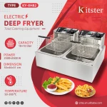6L+6L Kichen Equipment Friggitrice Commercial Fast Food Restaurant Electric Deep Fryers Machine