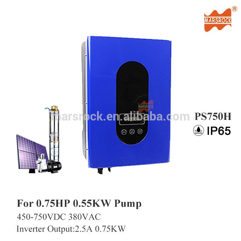 750W 2.5A 3phase 380VAC MPPT solar pump inverter with IP65 for 0.75HP 0.55KW water pump Full automatic operation