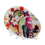 8 Inch/10 Inch Plain 3D Heat Transfer Printable Round Glass Plate Blank Coated Dish